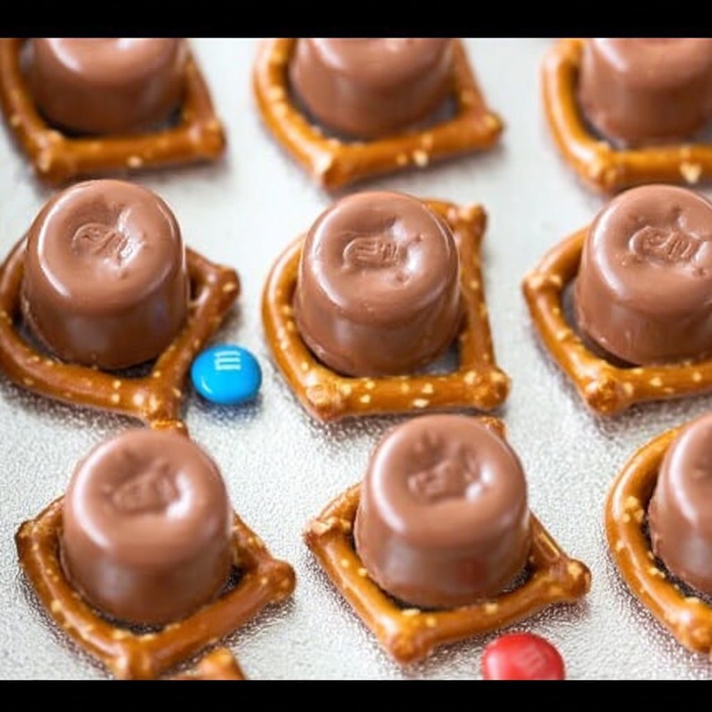 Rolo Pretzels with M&M Candies