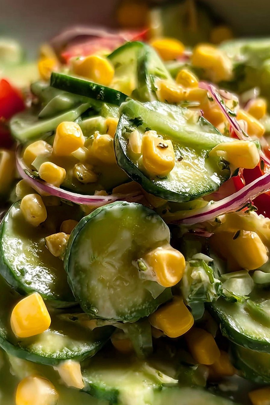 Low Carb Recipe Cucumber & Corn Salad