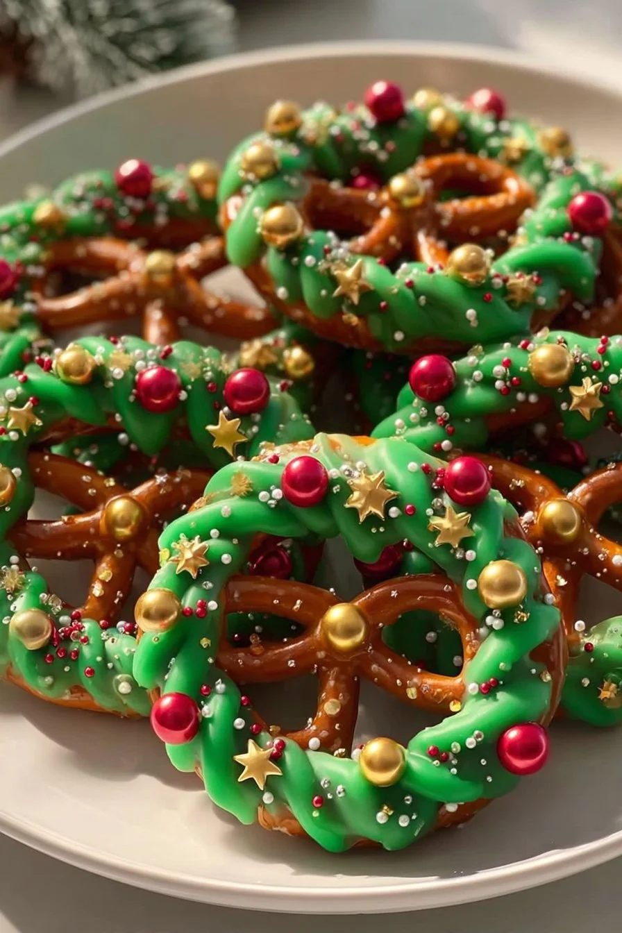 Chocolate Covered Pretzels 3 Delicious homemade chocolate covered pretzels with sprinkles