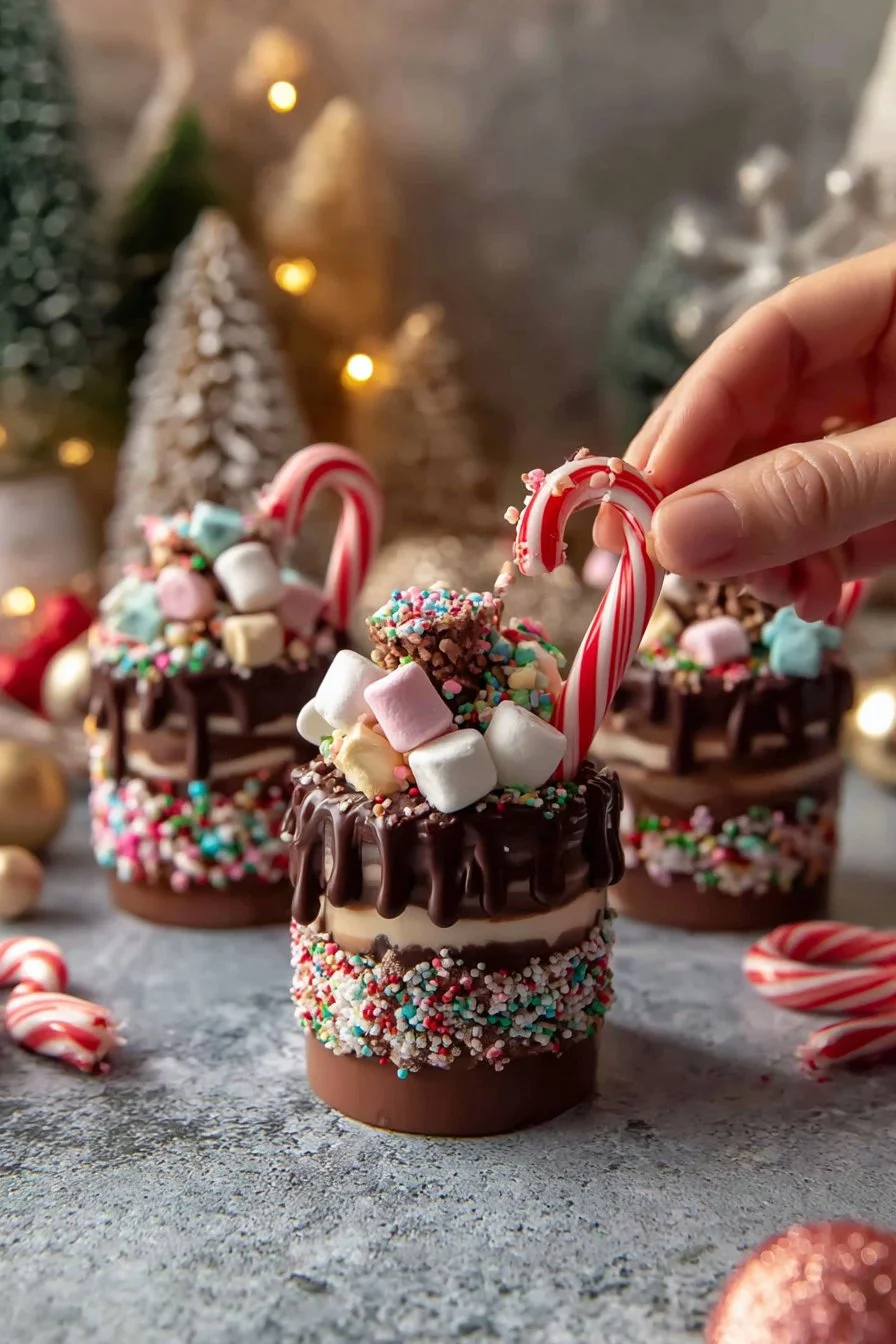 Chocolate Hot Cups 3 Delicious chocolate hot cups served with whipped cream