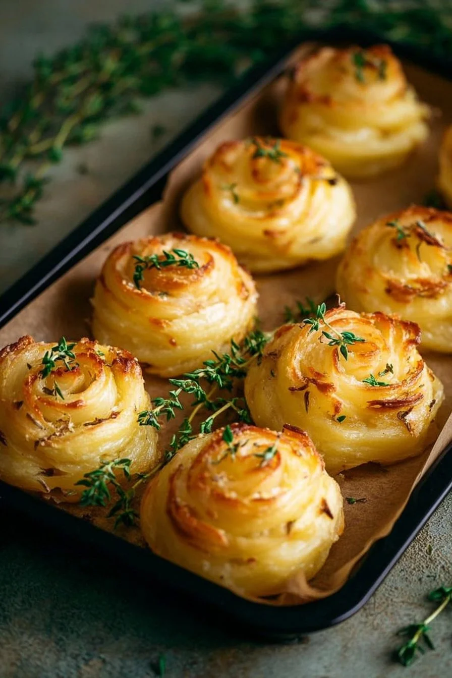 Duchess Potatoes 3 Delicious Duchess Potatoes served elegantly on a plate.