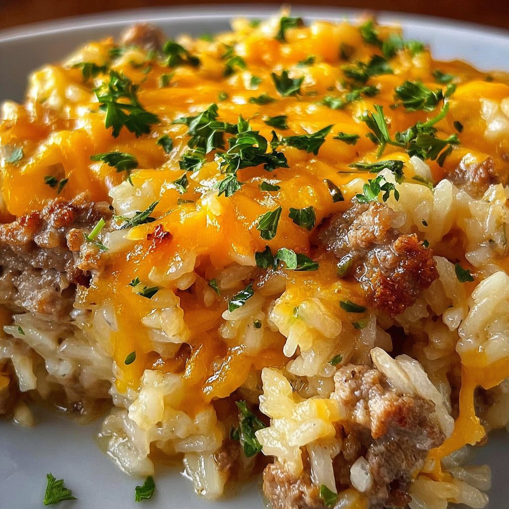Cheesy Hamburger Rice Casserole 2 Cheesy Hamburger Rice Casserole