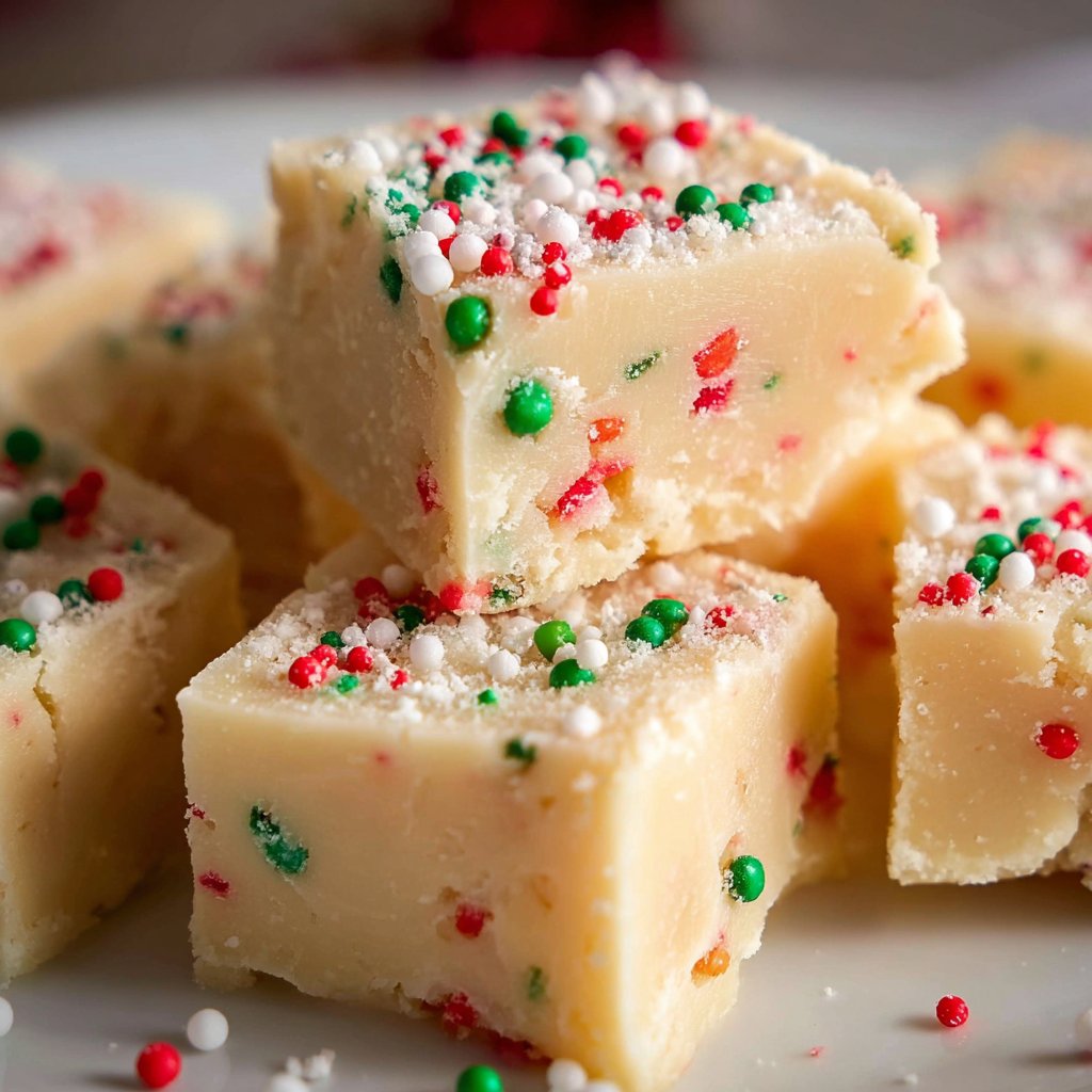 Easy Christmas Sugar Cookie Fudge