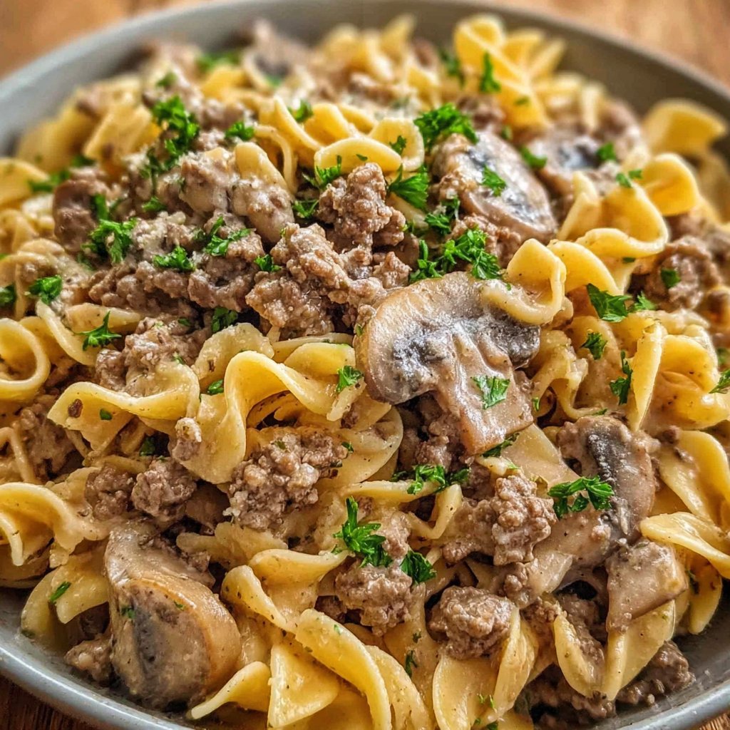 Easy Ground Beef Stroganoff