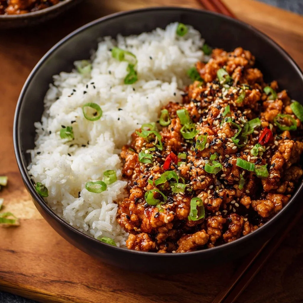 Low Carb Firecracker Ground Chicken 3 Delicious Low Carb Firecracker Ground Chicken dish ready to serve