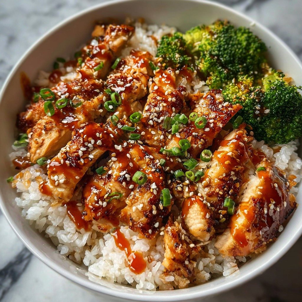 Sticky Chicken Rice Bowls