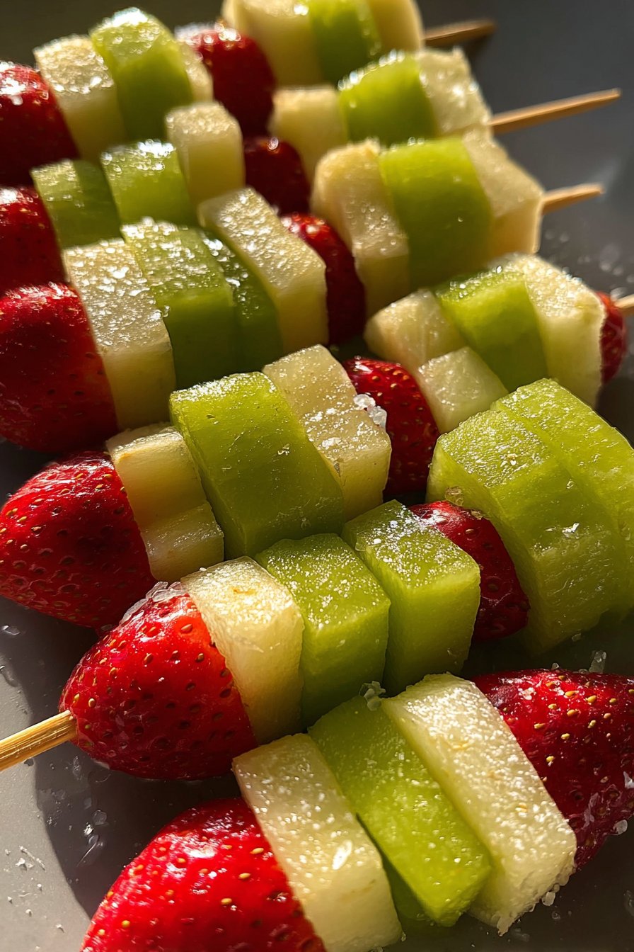 Grinch Fruit Sticks