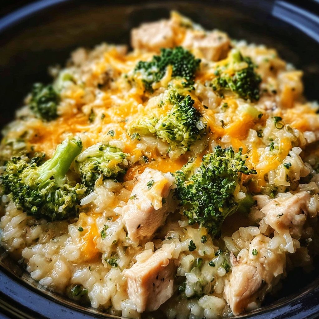 Simple Crockpot Broccoli Chicken and Rice