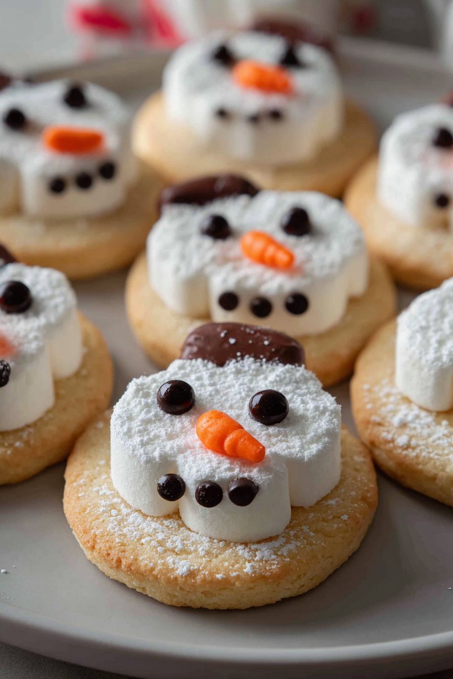 Melted Snowman Biscuits