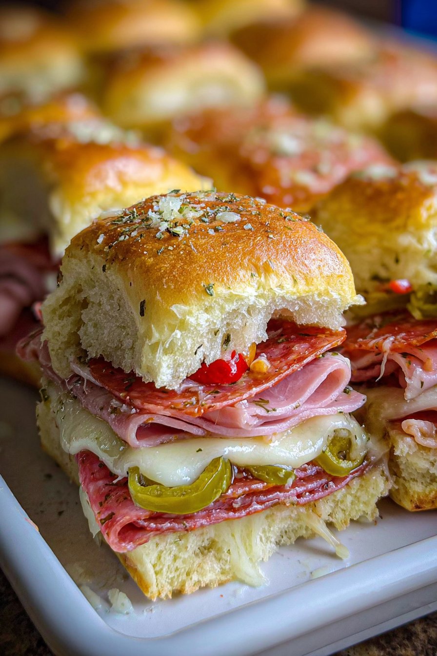 Hot Italian Sub Sliders 2 Hot Italian Sub Sliders