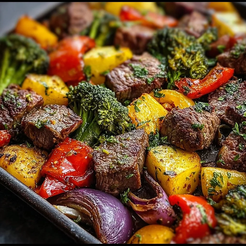 Beef and Veggie Sheet Pan Dinner