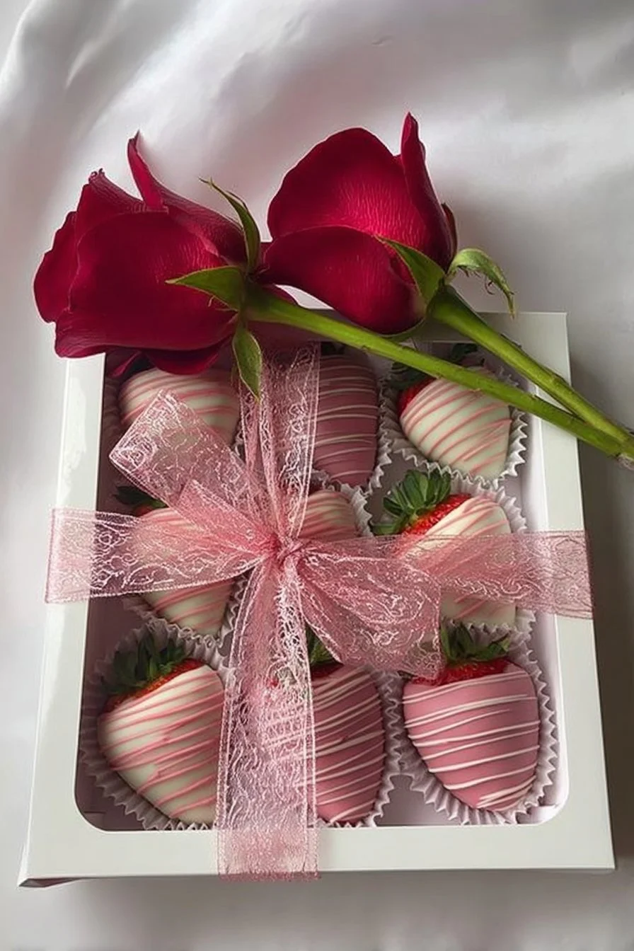 Chocolate-Covered Strawberries Bouquet 1 Beautiful bouquet of chocolate-covered strawberries for gifting or special occasions