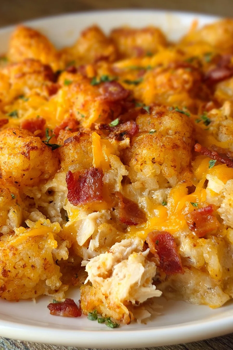 Cracked Out Chicken Tater Tot Casserole