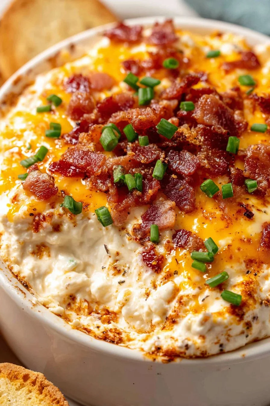 Cream Cheese Dip Loaded with Bacon and Cheddar 2 Cream Cheese Dip Loaded with Bacon and Cheddar