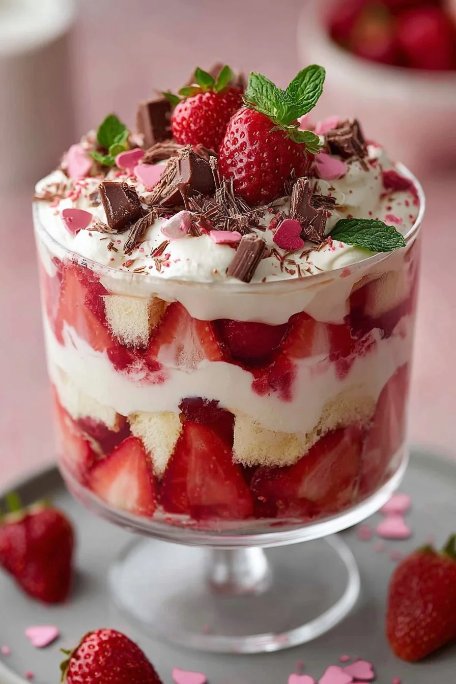 Delicious Easy Valentine Trifle Dessert
