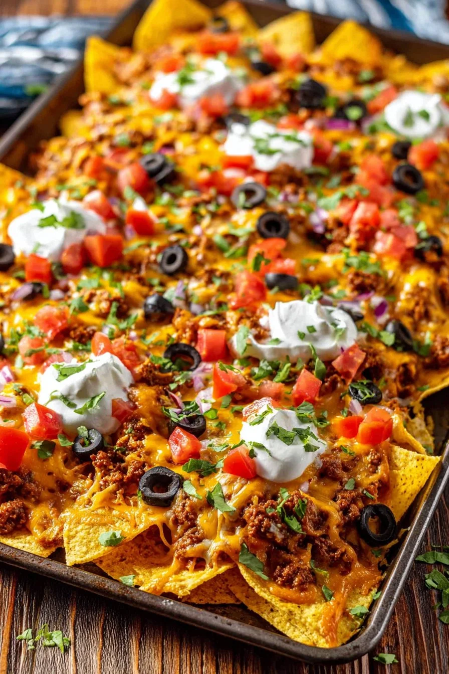 Easy Nachos Recipe: Loaded, Cheesy & Irresistible 1 Loaded and cheesy nachos recipe with toppings