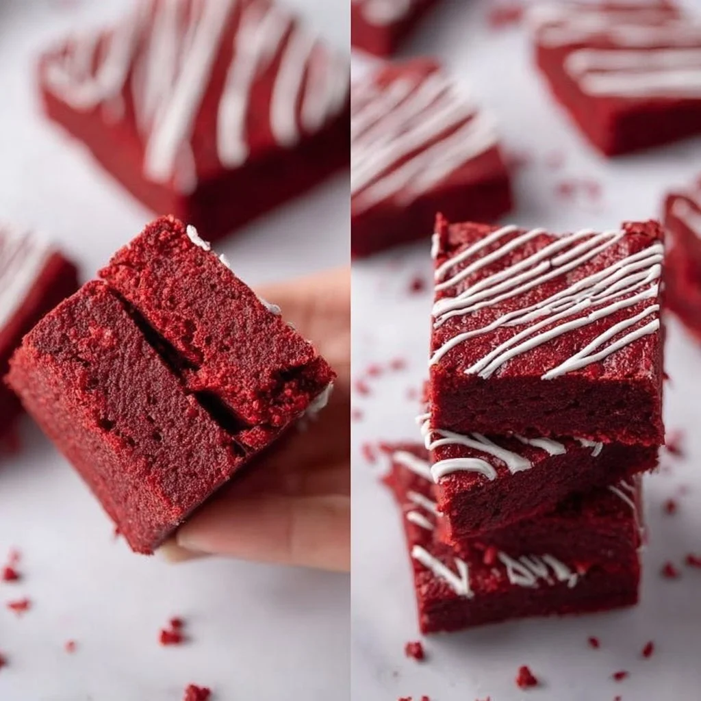 Fudgy Red Velvet Brownies 2 Fudgy Red Velvet Brownies