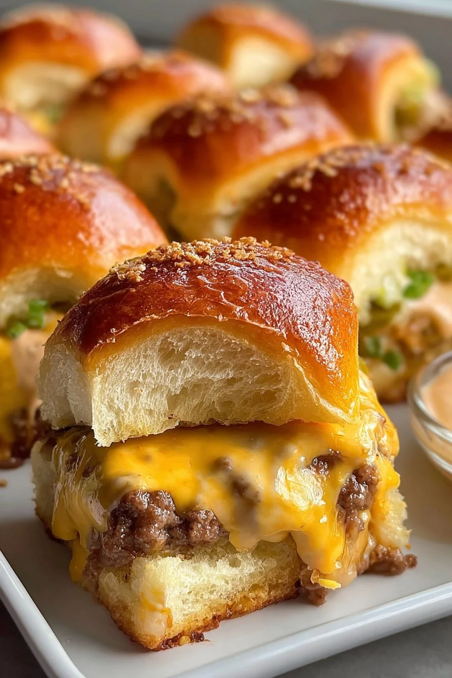 Hawaiian Roll Cheeseburger Sliders