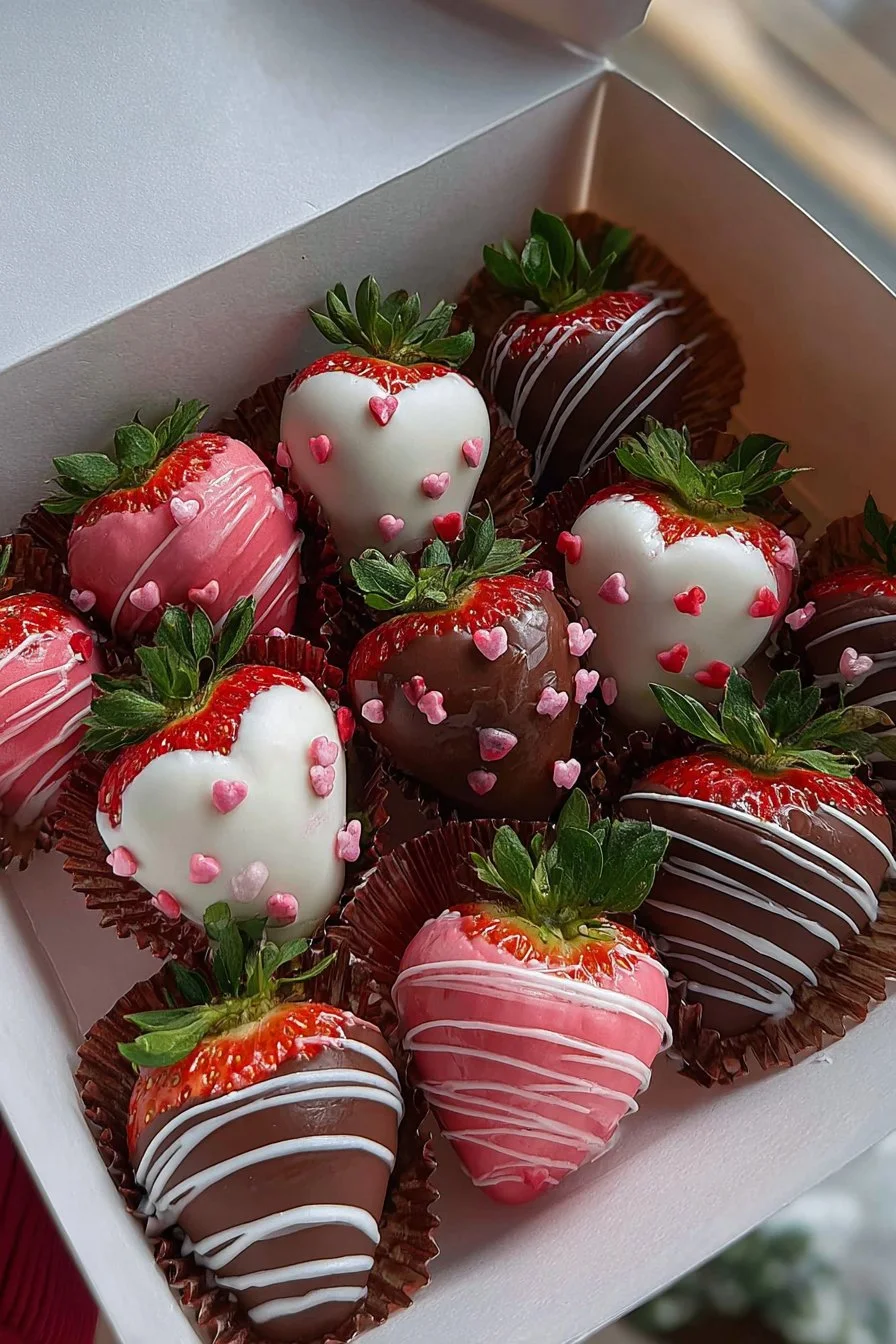 Heart Chocolate Covered Strawberries 2 Heart Chocolate Covered Strawberries
