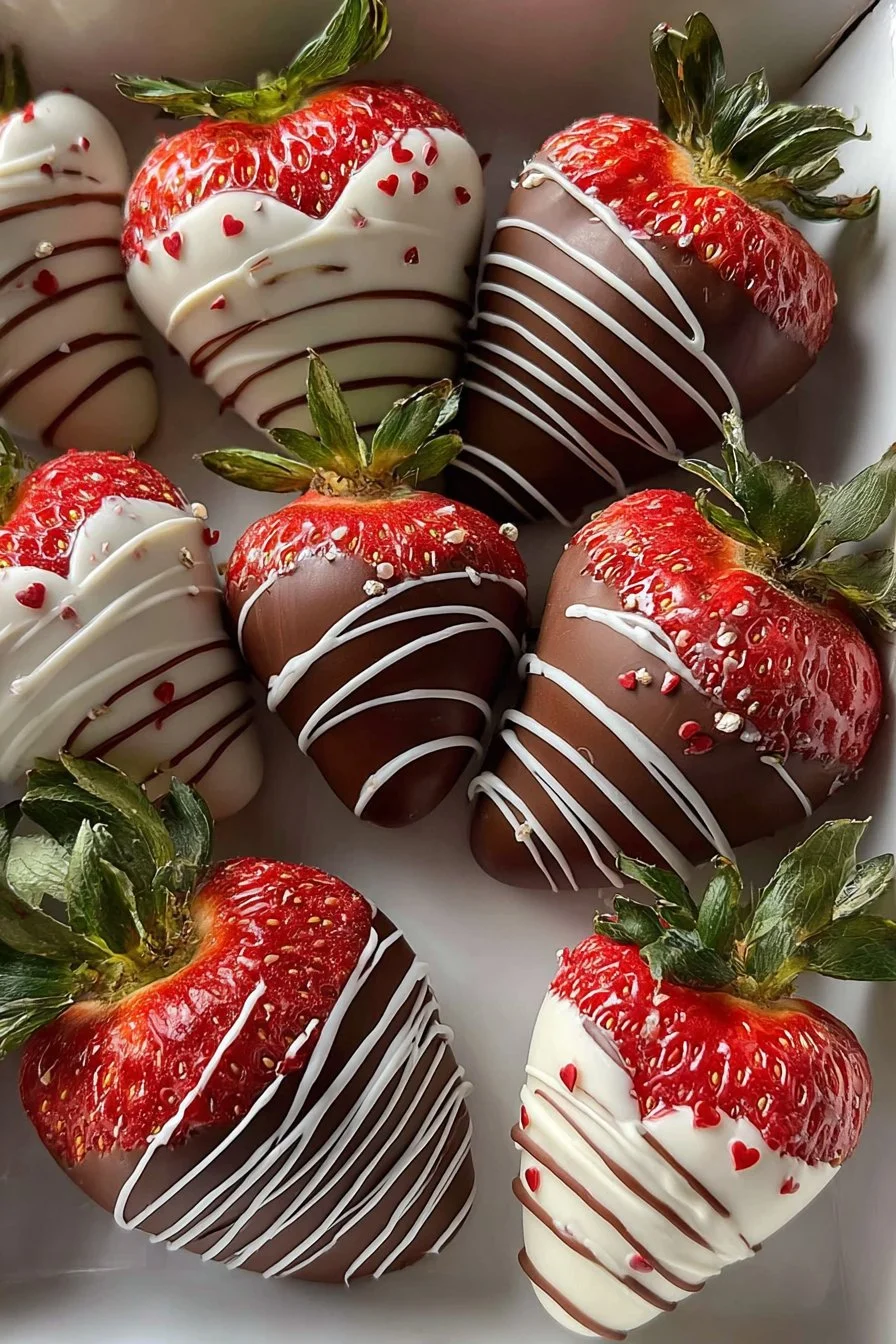 Heart-Shaped Chocolate Covered Strawberries 2 Heart-Shaped Chocolate Covered Strawberries