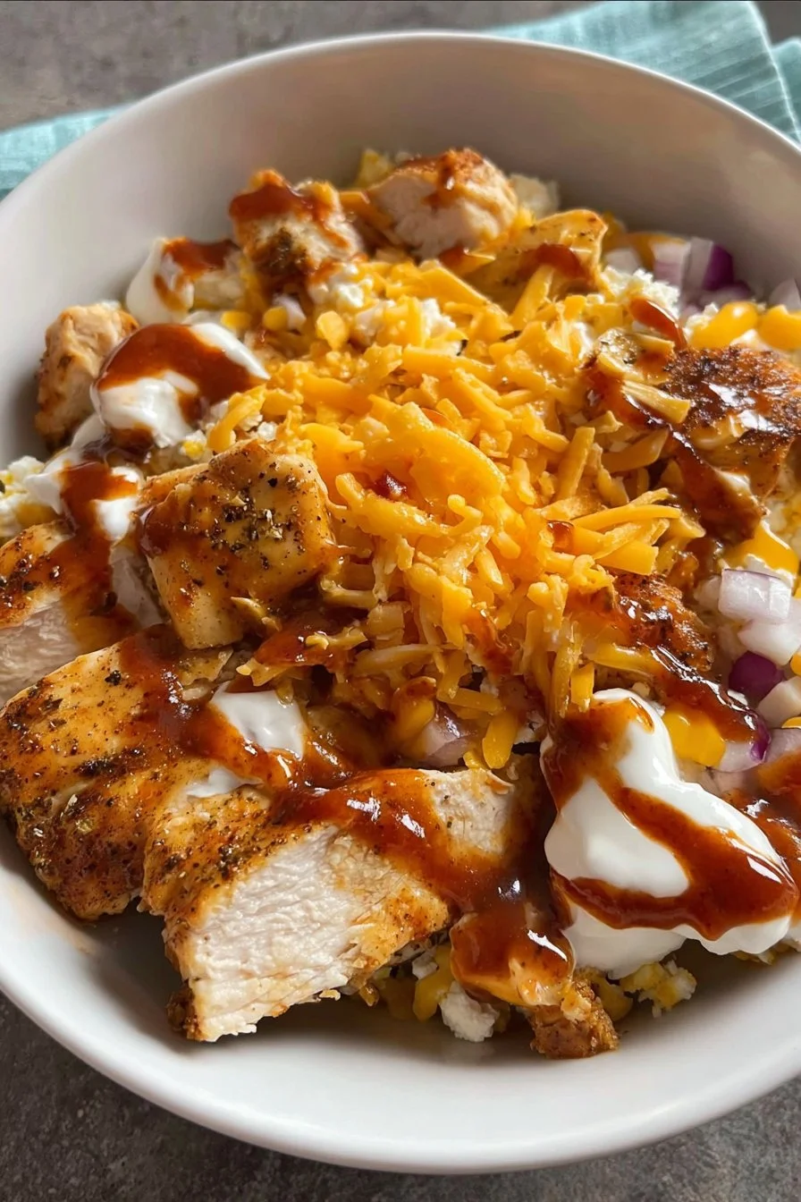 High Protein BBQ Ranch Chicken Bowl 2 High Protein BBQ Ranch Chicken Bowl