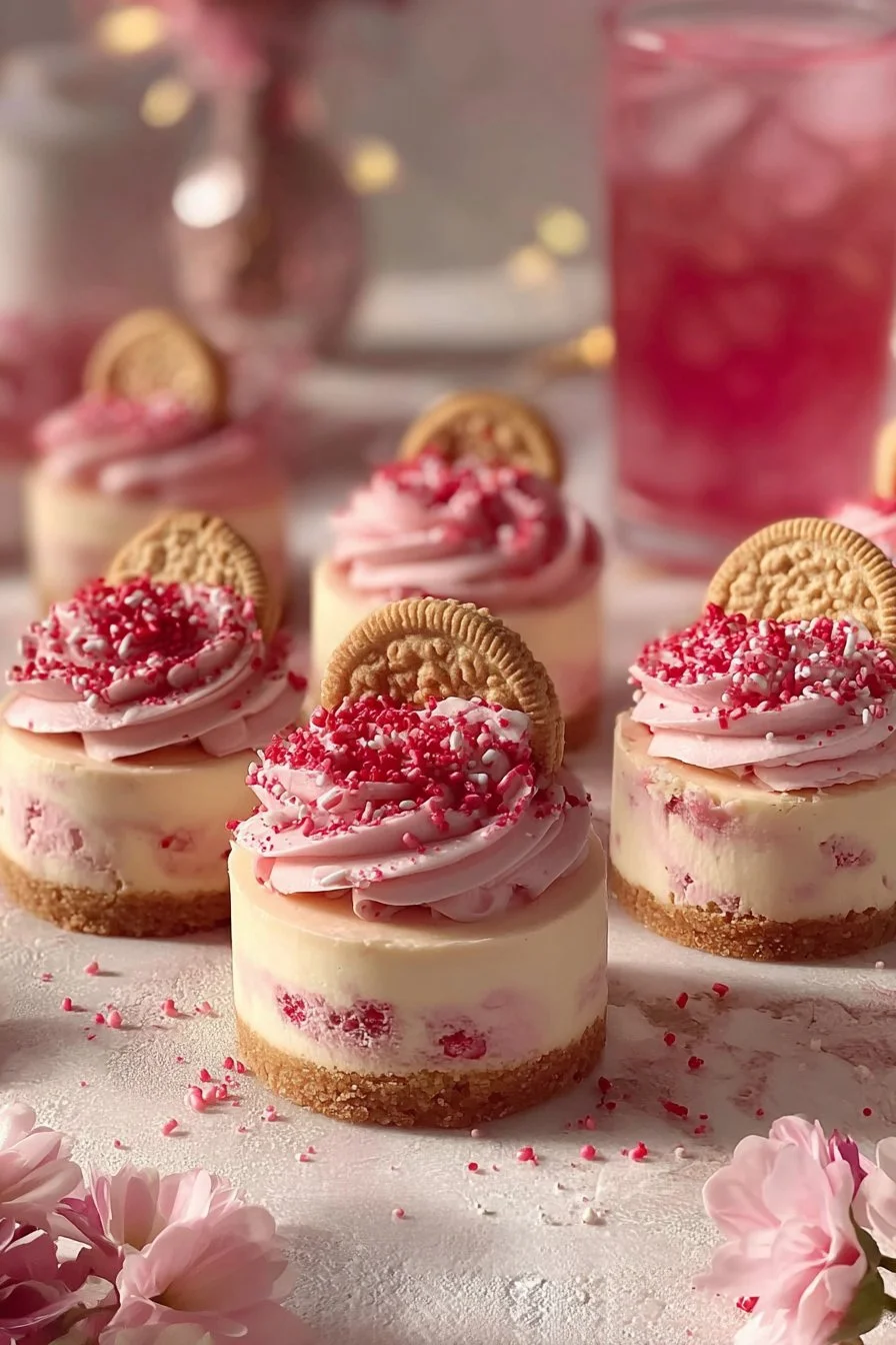 Jammie Dodger Cheesecake 1 Delicious Jammie Dodger Cheesecake with biscuit crust and vibrant jam topping