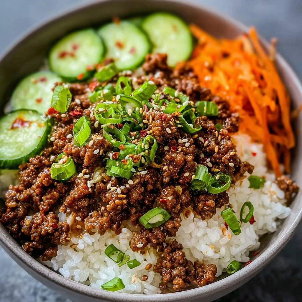Korean Ground Beef Bowl 2 Korean Ground Beef Bowl