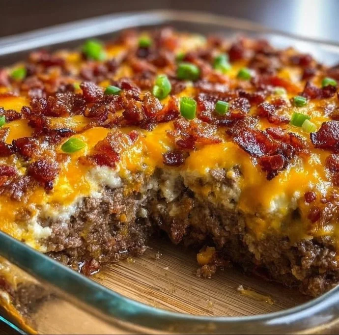 Low-Carb Bacon Cheeseburger Casserole – Easy Keto Family Dinner 2 Low-Carb Bacon Cheeseburger Casserole – Easy Keto Family Dinner