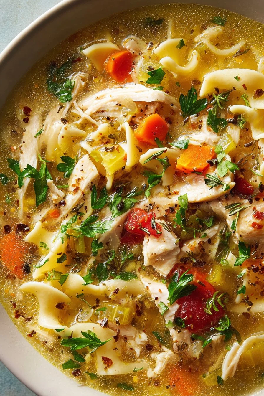 Mediterranean Slow-Cooker Chicken Noodle Soup 2 Mediterranean Slow-Cooker Chicken Noodle Soup