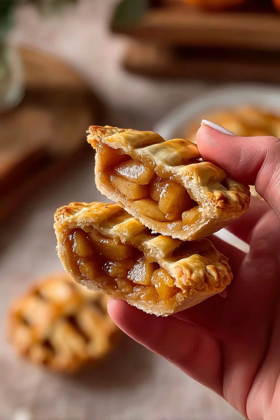 Mini Apple Pies 1 Delicious mini apple pies with crust and apple filling