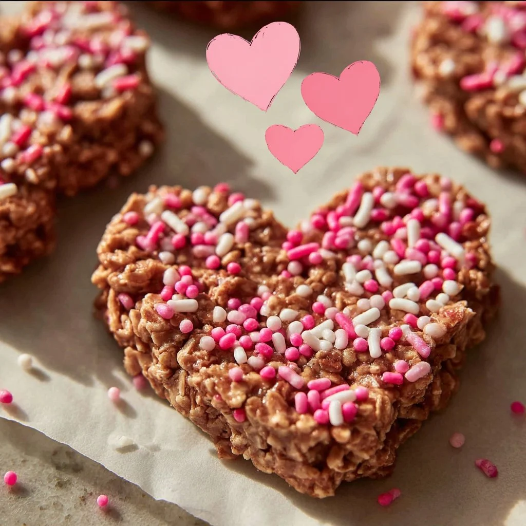 No bake Valentine's Day cookies 3 Delicious no bake Valentine's Day cookies decorated with heart shapes