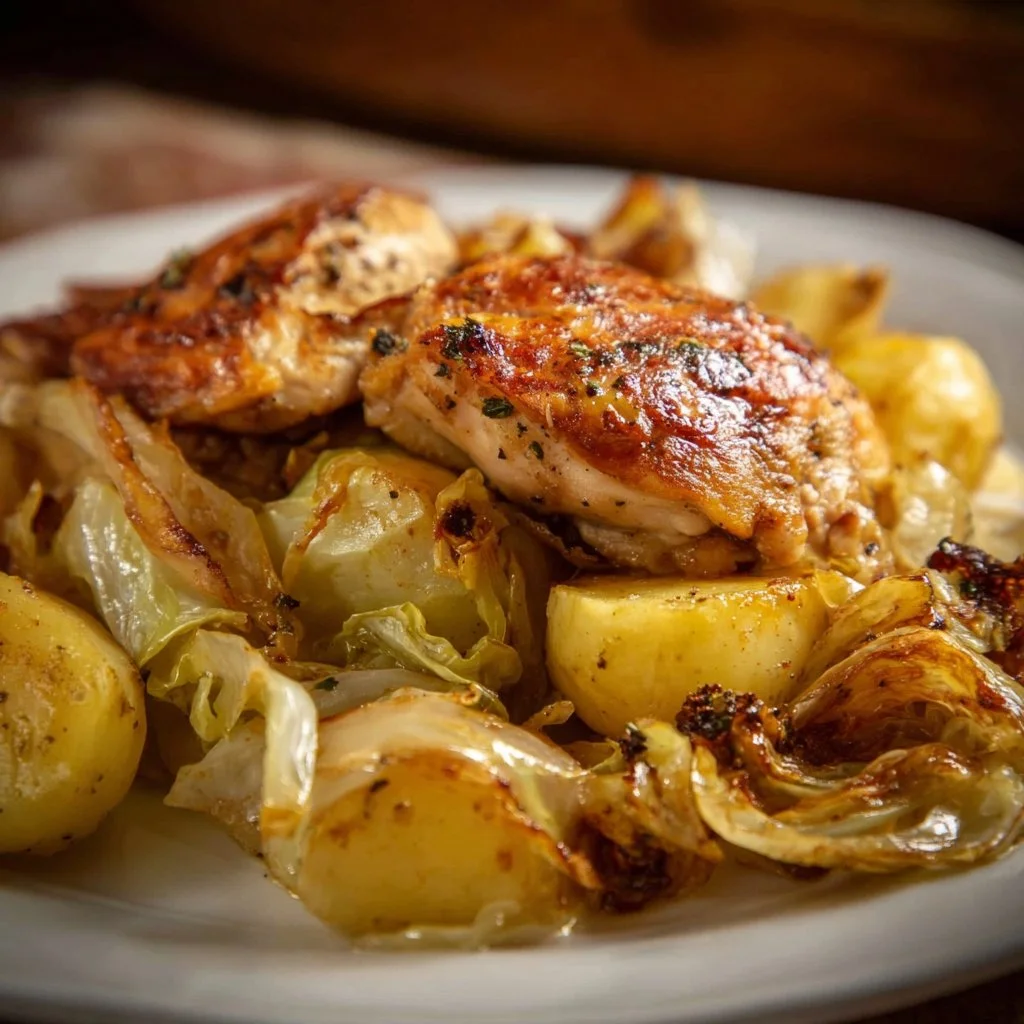 ONE POT IRISH CHICKEN 3 One Pot Irish Chicken dish with herbs and spices, served in a rustic pot