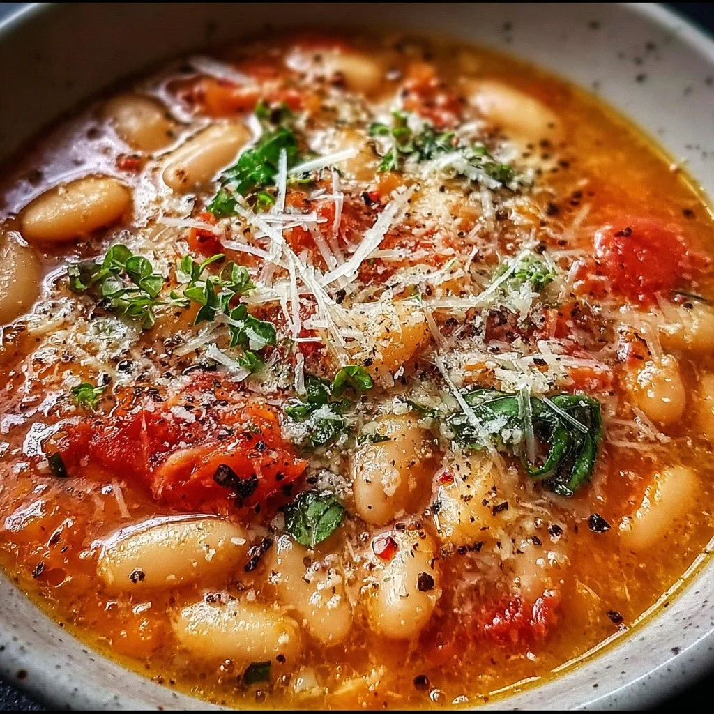 Parmesan Tomato Cannellini Bean Soup