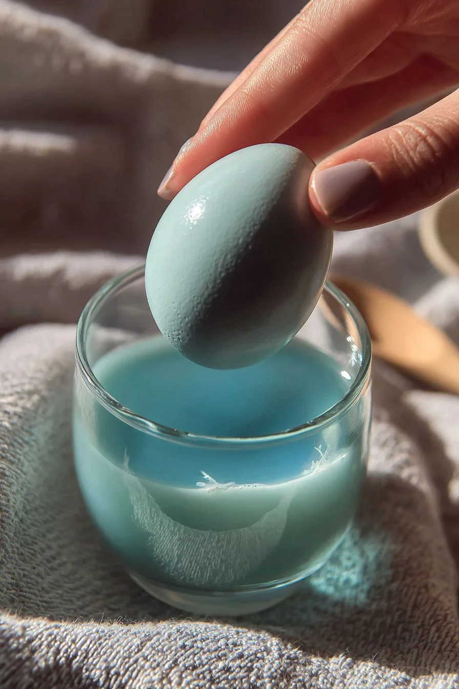 Peanut Butter Easter Eggs 1 Homemade peanut butter Easter eggs on a colorful Easter table.