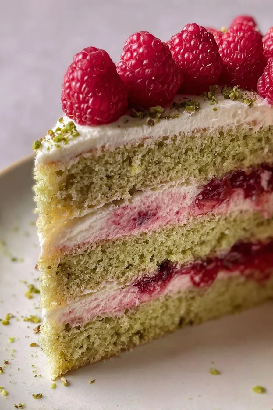 Pistachio Layer Cake with Raspberry Jam 2 Pistachio Layer Cake with Raspberry Jam