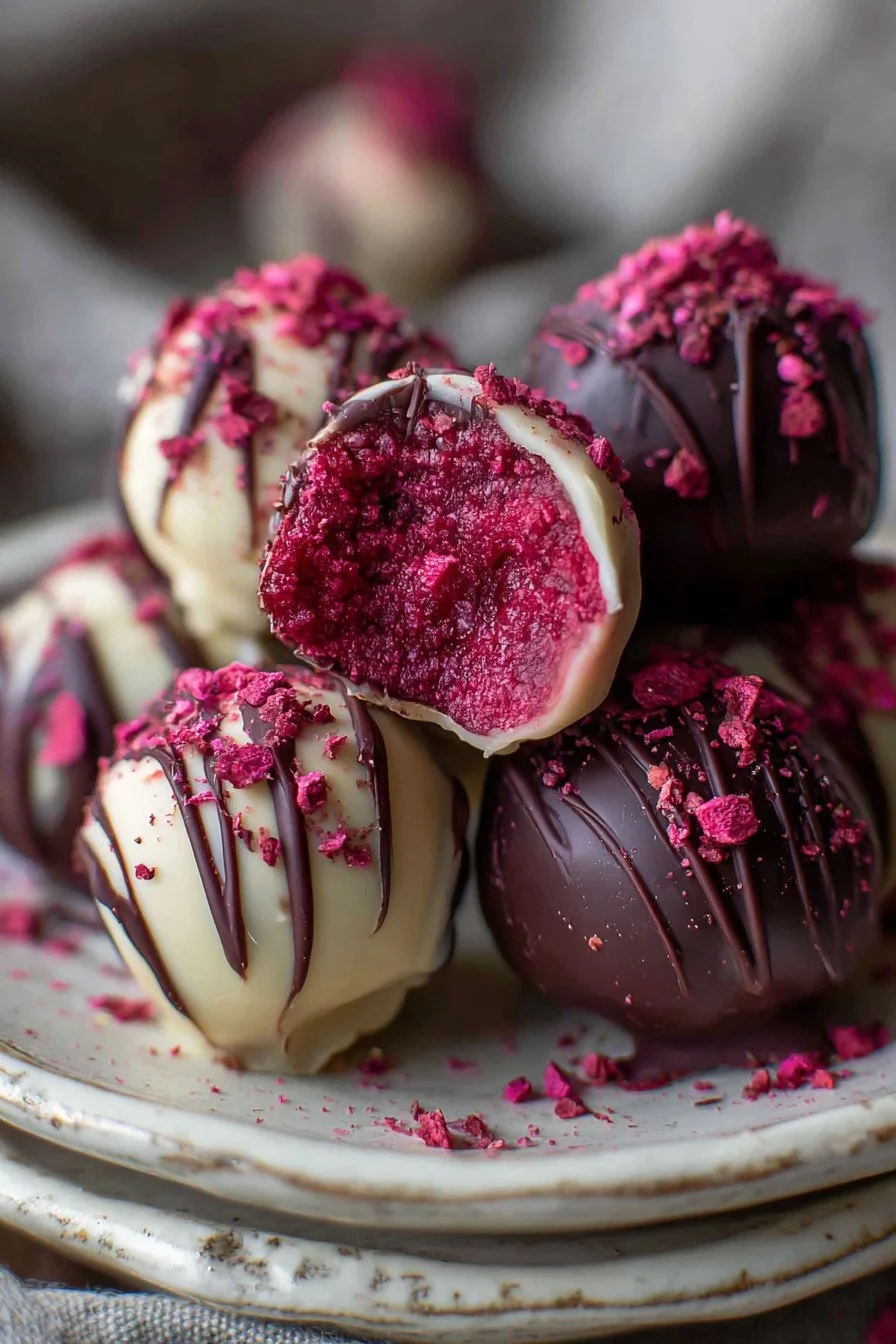 Raspberry Chocolate Truffles 2 Raspberry Chocolate Truffles