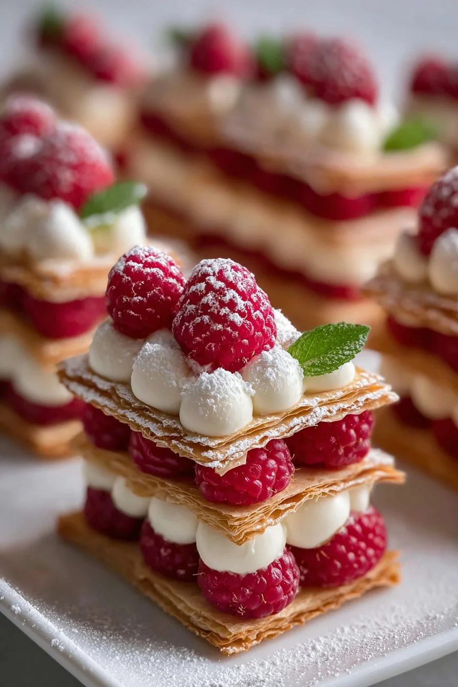 Raspberry Cream Napoleons 2 Raspberry Cream Napoleons