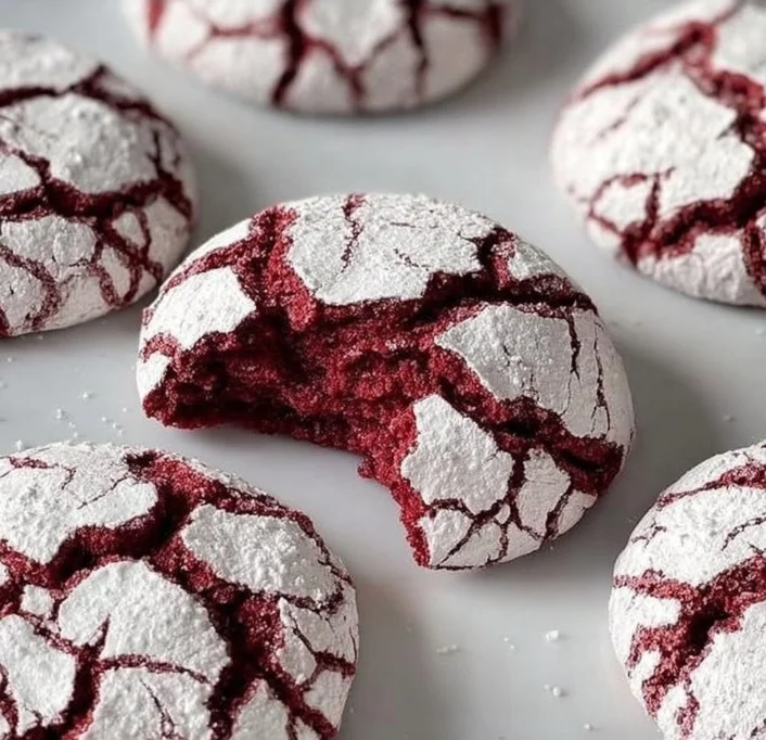 Red Velvet Crinkle Cookies 2 Red Velvet Crinkle Cookies