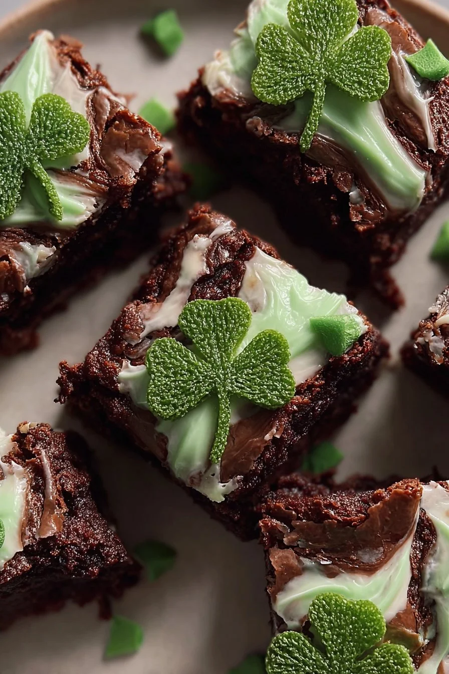 Shamrock Brownies 2 Shamrock Brownies