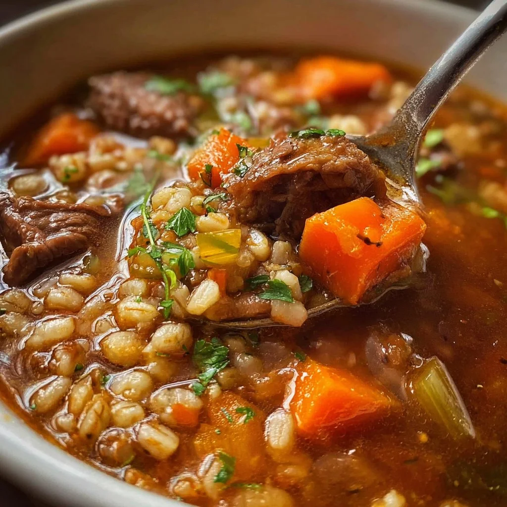 Slow Cooker Beef Barley Soup