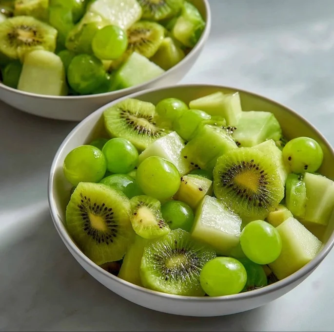 St. Patrick’s Day Green Fruit Salad 3 St. Patrick's Day green fruit salad with assorted green fruits