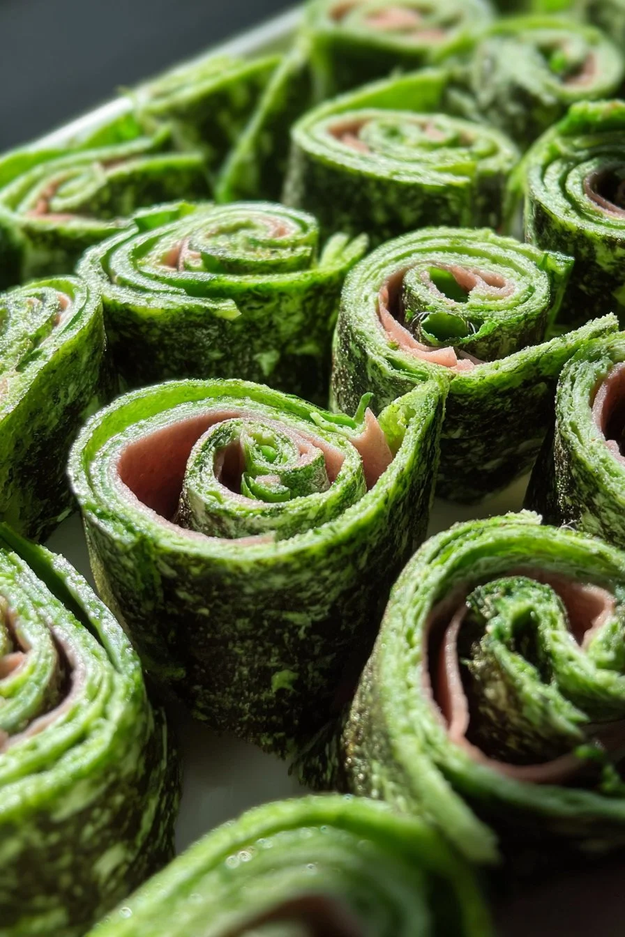 St Patrick's Day Green Pinwheel Appetizer Recipe 2 St Patrick's Day Green Pinwheel Appetizer Recipe
