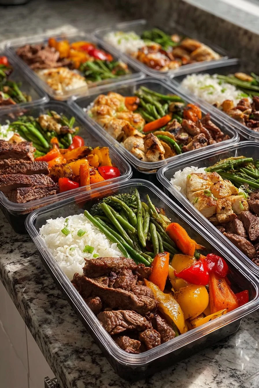 Steak and Vegetable Meal Prep 1 Healthy steak and vegetable meal prep for nutritious meals.