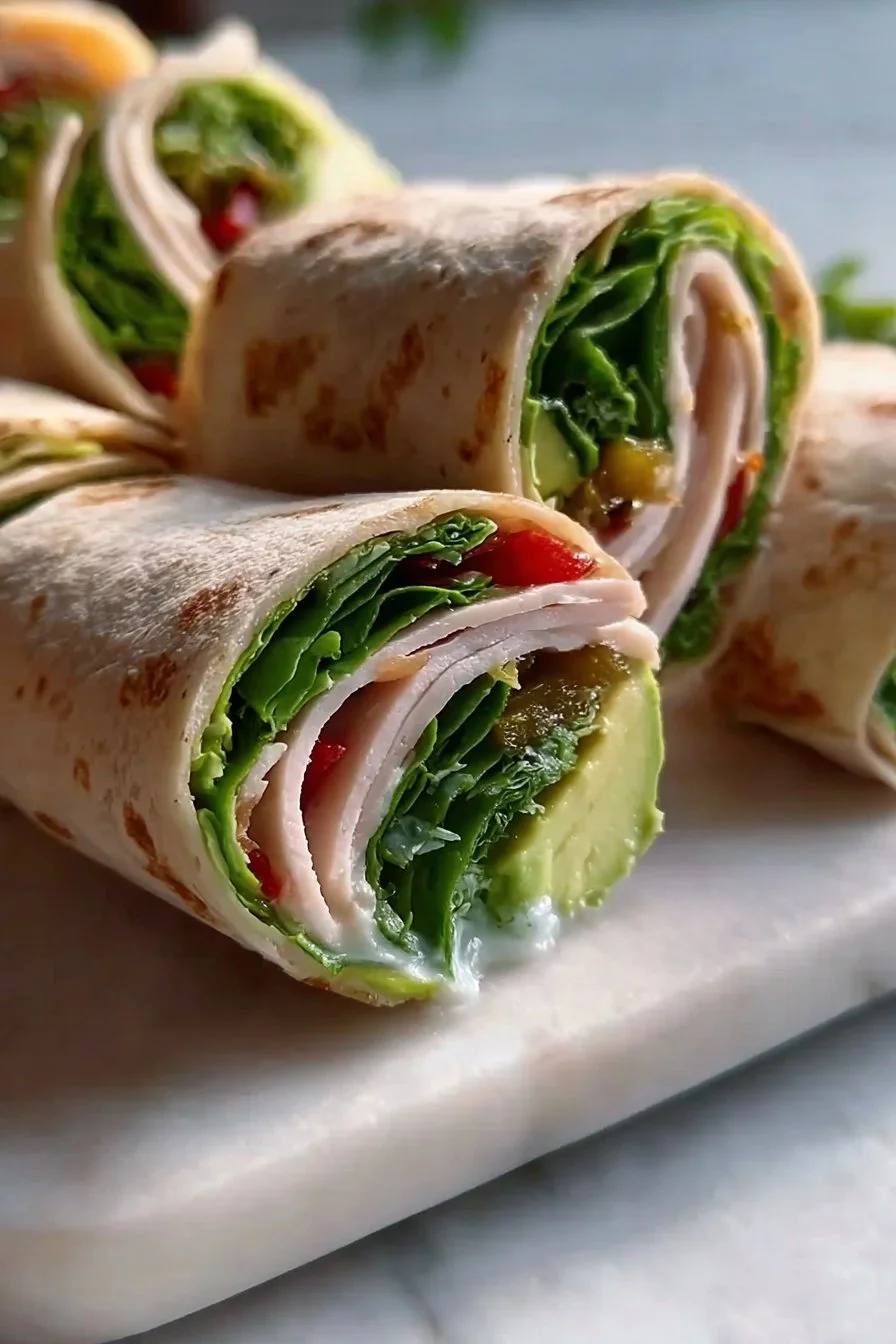 Turkey Hummus Roll-Ups 2 Turkey Hummus Roll-Ups