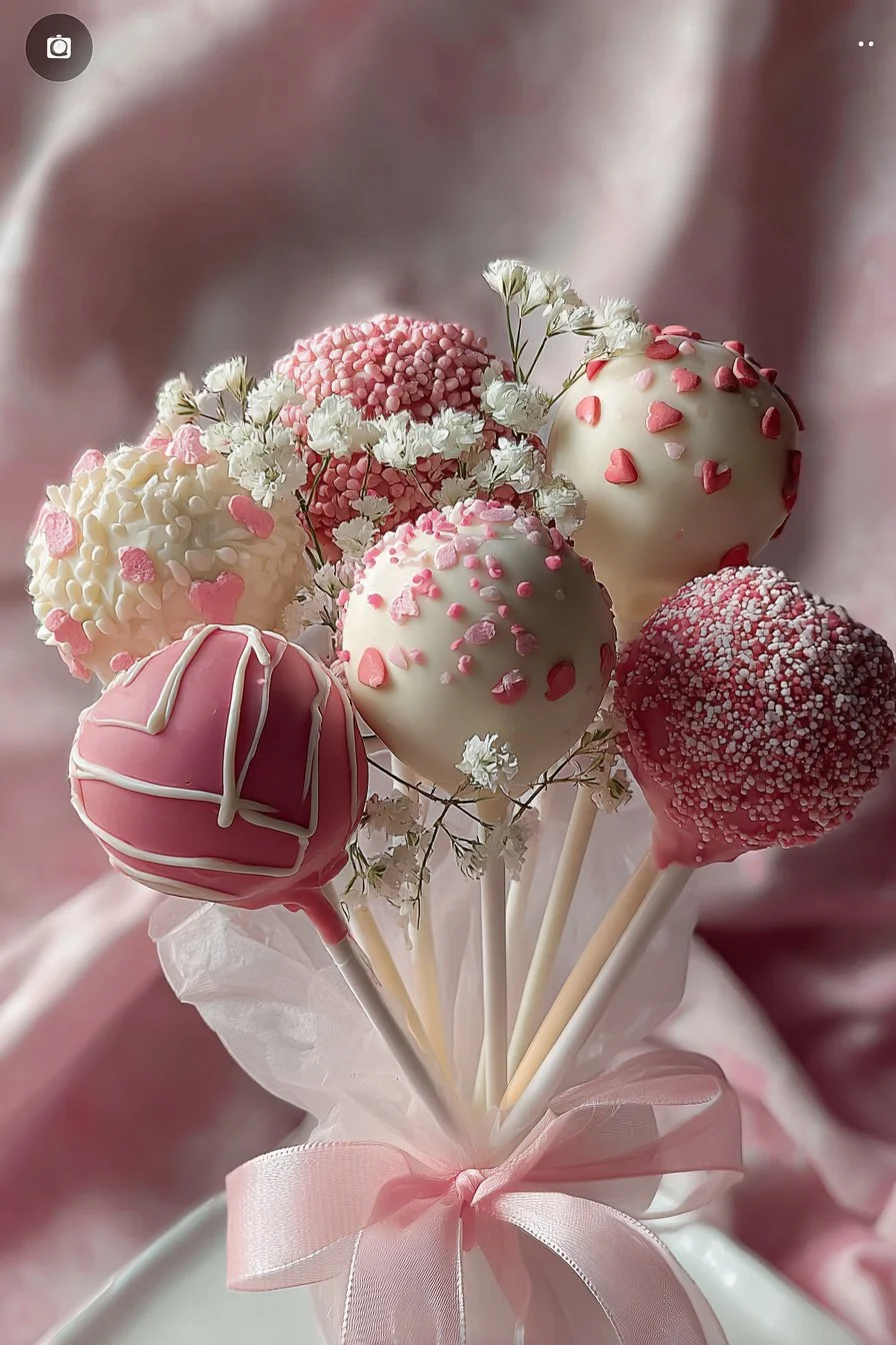 Valentine's Day Cake Pop Bouquet 2 Valentine's Day Cake Pop Bouquet