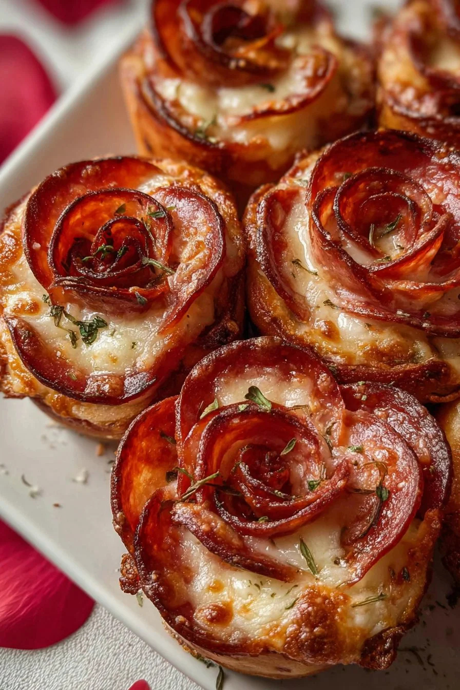 Valentine's Day Pizza Roses 2 Valentine's Day Pizza Roses