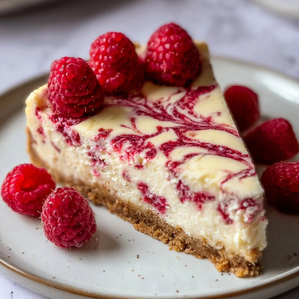 White Chocolate Raspberry Cheesecake