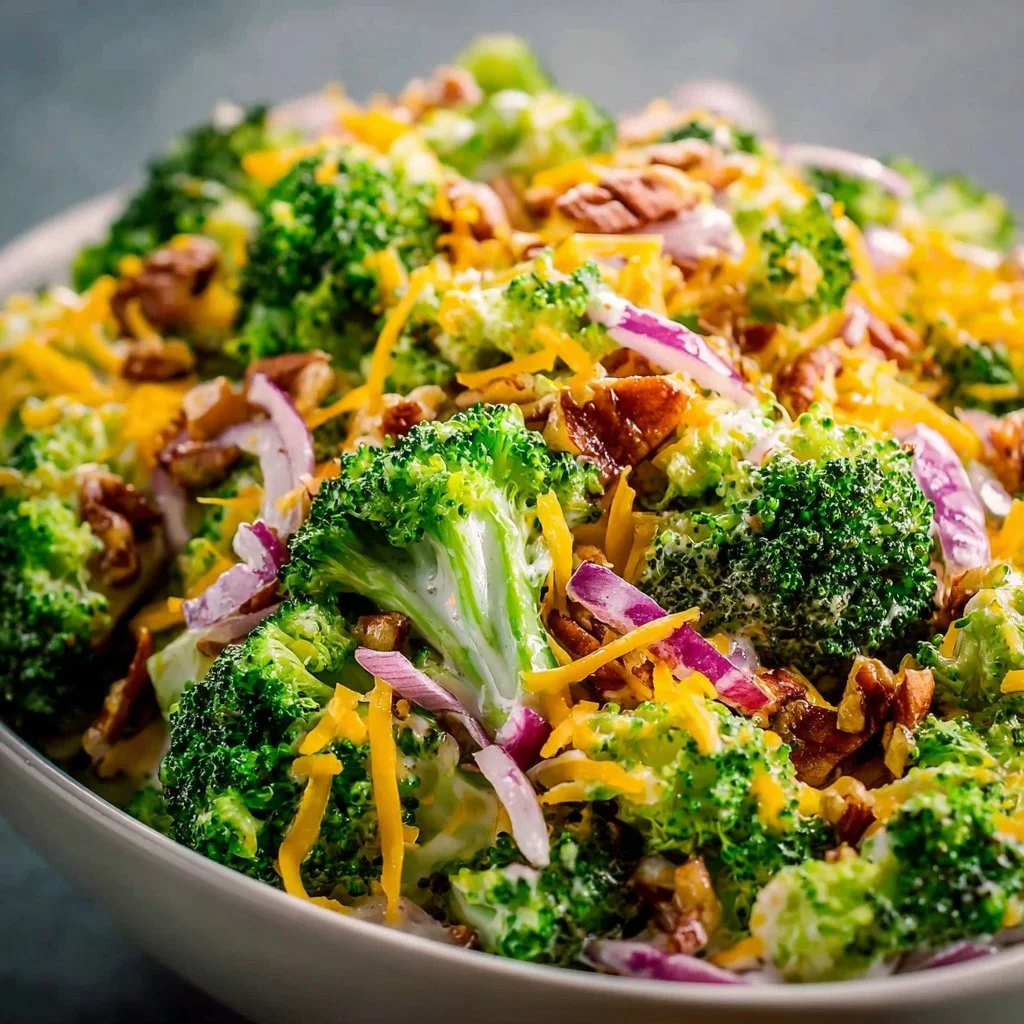 Best Broccoli Salad 3 Delicious broccoli salad with vibrant vegetables and dressing