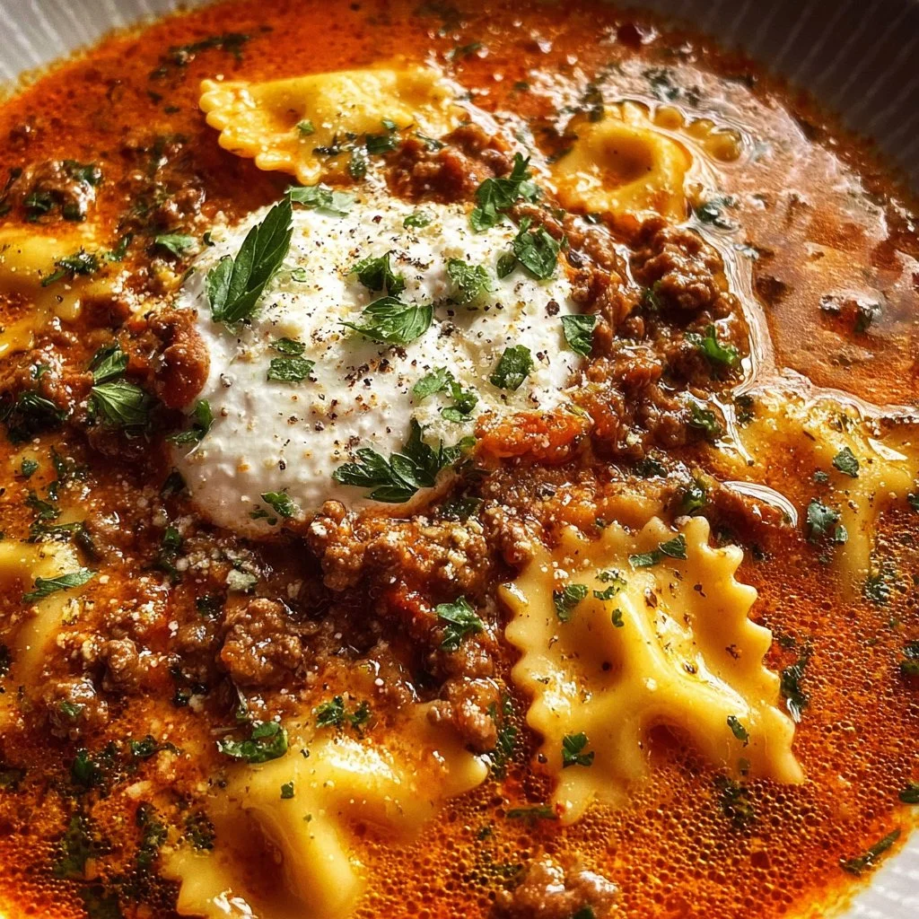 BEST EVER One-Pot Lasagna Soup Recipe!