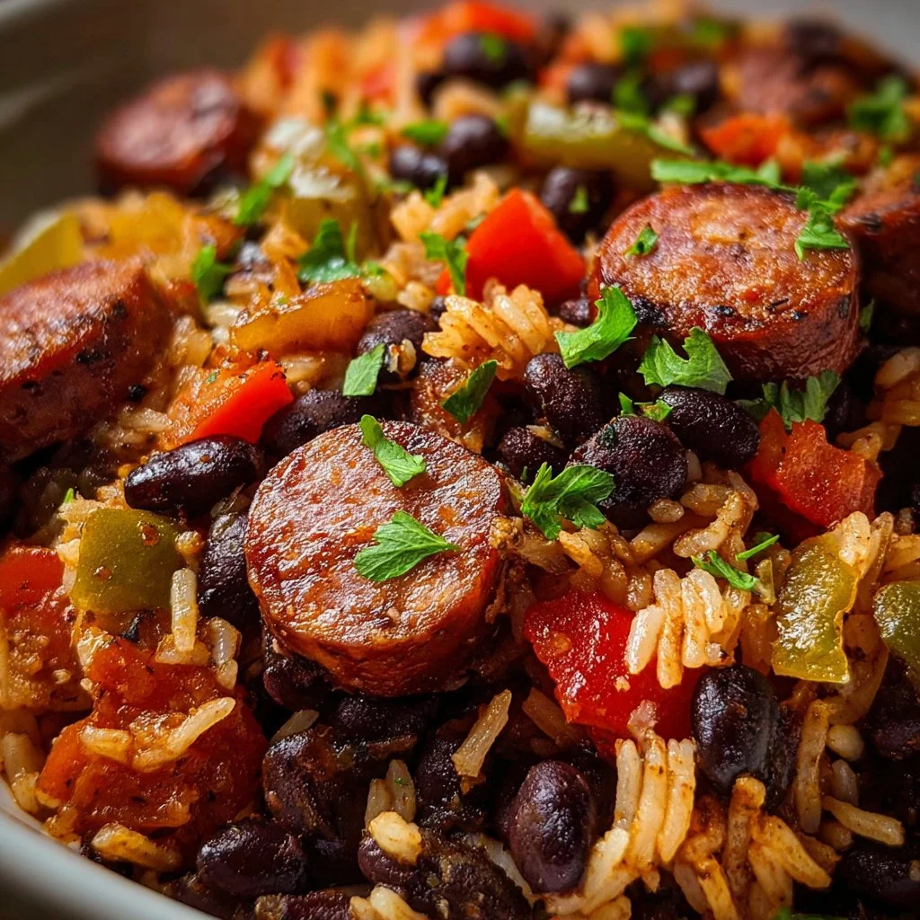 Black Beans and Rice with Sausage 2 Black Beans and Rice with Sausage